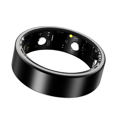 ECG smart health ring angle view with matte finish detail